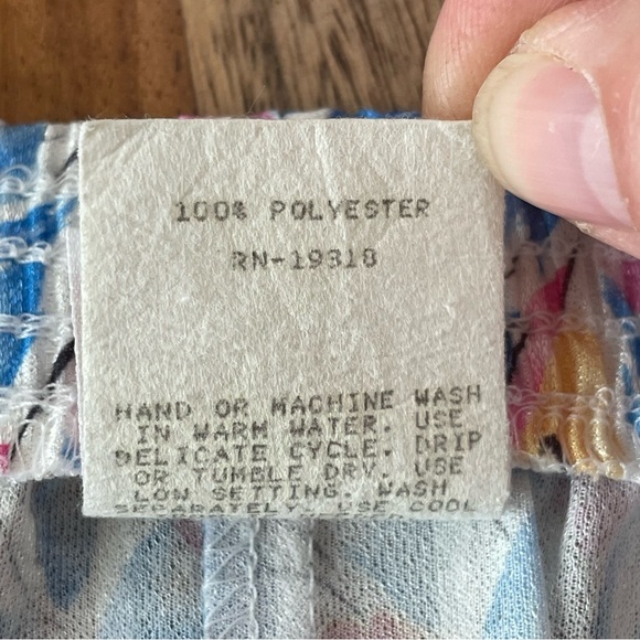 Graff California Floral Vintage 80s‎ Pastel Prairie Skirt Pockets sz 14 Made USA - Picture 9 of 14